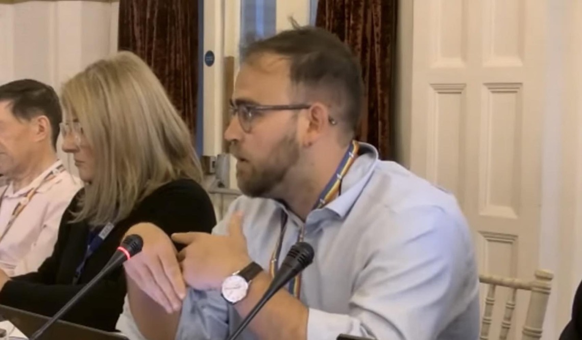 Cllr Lewis Barber at the Local Plan meeting 7th May 2025